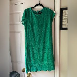 Green lace dress